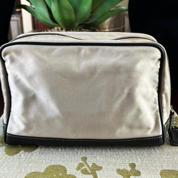 Coach Bags Coach Canvas Leather Trim Toiletrytravel Bag Poshmark